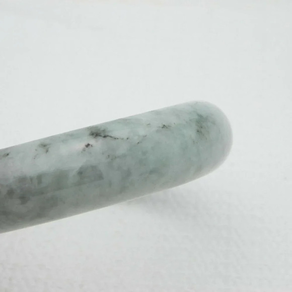 VTG Natural Green Aventurine Stone Polished Bangle - Picture 3 of 4